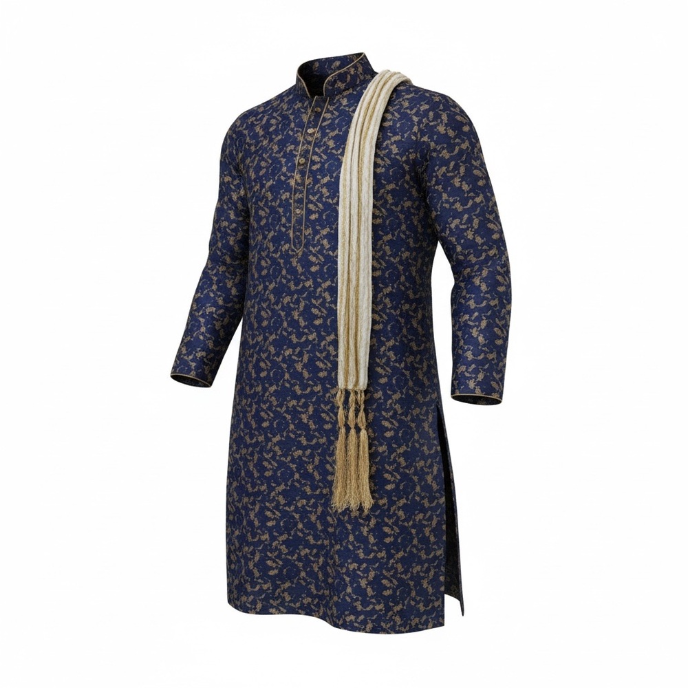 Kids Blue and Gold Patterned Ethnic Party Attire. |Boys Size 10| New